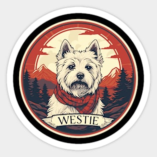 Westie in the Highlands Sticker